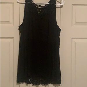 KNOX ROSE black lace tank top